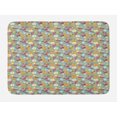 thumbnail image 1 of Bacon Bath Mat, Coffee Eggs Bacon Sausage Pancakes Croissant Pattern Delicious Tasty Pastry Theme, Plush Bathroom Decor Mat with Non Slip Backing, 29.5" X 17.5", Multicolor, by Ambesonne, 1 of 2