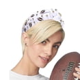 thumbnail image 2 of Venda Divertida diadema de fútbol americano con perlas y diamantes de imitación, banda para la cabeza anudada, aro para el cabello, diadema con nudo superior ancho, accesorio para el cabello, regalo p, 2 of 8