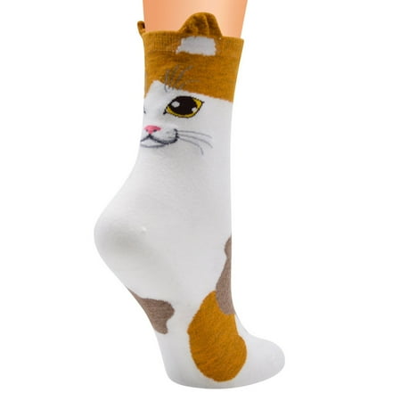 

Heiheiup Women Socks Animal Pattern Socks Print Casual Comfortable Lady Cotton Socks Girls Socks Size 5