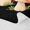 thumbnail image 5 of Homewish Kawaii Cartoon Mushrooms Quilt Full,Letter Heart Full Bedspread Sets,Black Red,Black Reversible,3pcs, 5 of 7