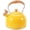 Lemon Yellow, variant on Uscover Whistling Stovetop Water Teakettle,Induction White Tea Kettle Teapot with Ergonomic Wood Cool Touch Folding Handle,Mordern Kettle Outlet for Gas Electric,2.5L Stainless Steel