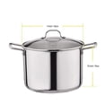 thumbnail image 2 of Gourmet Edge 203012 Marmite en Acier Inoxydable 12 qt. 18-10, 2 of 4