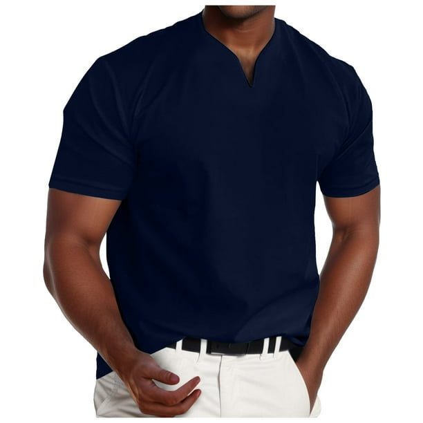 Playeras Negras Hombre Algodon Camiseta De Cuello Redondo Con Estampado De Playa De Verano Para Hombre Top Informal De Manga Corta