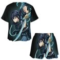 thumbnail image 4 of Demon Slayer Muichiro Tokito Women Pajamas Set Loungewear Sleepwear 2 Piece PJ Sets, 4 of 8