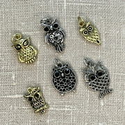 Jewelry Made by Me Antique Owl Gold/Silver Charms 6pcs