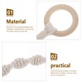 thumbnail image 2 of Raindrops Hanging Pot Holder Macrame Flowerpot Hanger Wood 6Pcs, 2 of 8