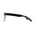 thumbnail image 3 of Mens 52mm TR90 Plastic Rectangle Wood Grain Arm Horn Rim Optical Frame Shiny Black, 3 of 4
