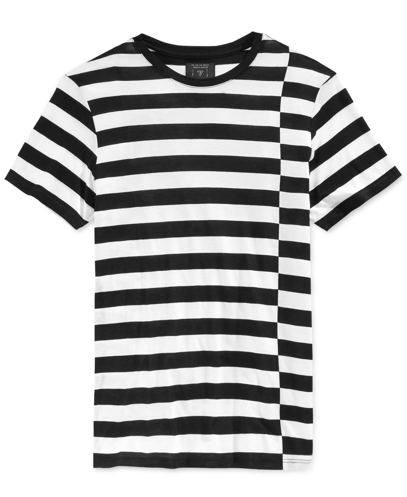guess black and white t shirt