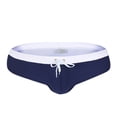 thumbnail image 4 of Men's Swim Briefs Double Mesh Lifting Thong Breathable Lace Up Swimsuit Bottoms for Men, 4 of 5