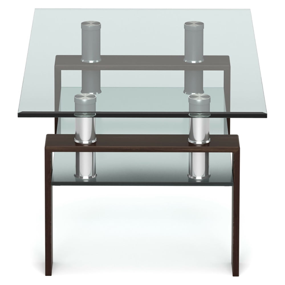 Finihen Glass Coffee Table, Rectangular Coffee Table, Rectangle Glass Coffee Table with Metal Legs, for Living Room, Reception Room, Brown Finihen Glass Coffee Table, Rectangular Coffee Table, Rectangle Glass Coffee Table with Metal Legs, for Living Room, Reception Room, Brown