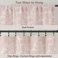 thumbnail image 2 of OVZME Blush Floral Curtains 63 Inches Long 2 Panels, Light Filtering Faux Linen Textured Window Curtains for Living Room, Soft Airy Farmhouse Bedroom Curtain, Each 40Wx63L, 2 of 9