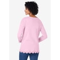 thumbnail image 3 of Woman Within Plus Size Layered-Look Lace Trim Tee, 3 of 5