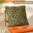 thumbnail image 2 of Sanmadrola Pillow Covers 18x18 Plush Leopard Throw Pillow Cover Faux Rabbit Fur Cozy Super Soft Decorative Throw Pillows for Couch Bed and Home Decor, 2 Pack, 2 of 8