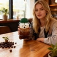 thumbnail image 3 of Vaso de Cristal con Forma de Oso y Moño Rosa Incluye Tapa y Pajita de 20oz Ideal para Café Té Helado y Cócteles Seguro para Lavavajillas, 3 of 5