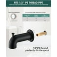 thumbnail image 2 of EcoNesxp 1/2 inch threaded IPS extra long bathtub spout with diverter, 2 of 5