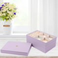 thumbnail image 4 of Organizador de joyas Voova, apilable, piel sintética, color lavanda, 28 x 18 x 16 cm, 4 of 6