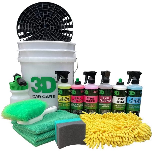 HJY 16 Piece Ultimate Car Wash Bundle Kit with Garden Hose Foam Gun, 5