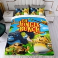 thumbnail image 4 of Pandilla de la Jungla Conjunto de sábanas temático, trío de piezas, cómodo y amigable con la piel, diseño único, regalo de decoración para el hogar para familiares, amigos y fans,135cm *200cm, 4 of 6