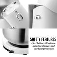 OVENTE Electric Kitchen Stand Mixer with 3.5Quart Removable Stainless Steel Mixing Bowl, 5
