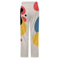 thumbnail image 6 of Colorful Cat Art Print Winter Female Pants Flannel High Waist Women Pants Lady Warm Straight Leg Plush Trousers, 6 of 7