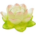 thumbnail image 3 of Ebros Lotus Flower Tea Light Candle Holder Statue 4.5"W (Translucent Acrylic), 3 of 4