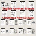 thumbnail image 2 of Sellos transparentes de copo de nieve y bendiciones de Feliz Navidad, juegos de troqueles de corte de Metal para manualidades DIY, fabricación de tarjetas de felicitación, álbum de recortes, nuevo, 2 of 4