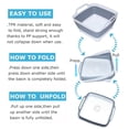 thumbnail image 3 of GOGHOST Foldable Sink with Drain Plug, Multifunctional Foldable Sink, Dishwashing Pot, Camping Kitchen Sink, Plastic Bathtub, Vegetable Washing, Beverage Bathtub，2 Piece, 3 of 7