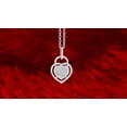 thumbnail image 3 of Dazzlingrock Collection Round White Diamond Heart Pendant with 18 Inch Silver Chain for Women (0.24 ctw, Color I-J, Clarity I1-I2) in 18K White Gold, 3 of 6