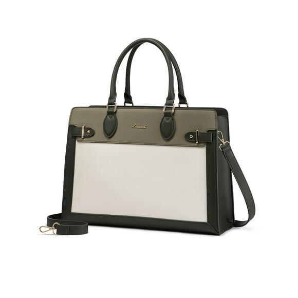 Bolsa para portátil LOVEVOOK para mujer de piel sintética impermeable de 15.6 pulgadas