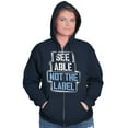 thumbnail image 4 of See Able Not Label Autism Awareness Zip Up Hoodie Men's Women's Brisco Brands S, 4 of 6