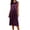 Purple, variant on Qholemyo Sleeveless Dresses for Women Loose Solid Pleated Crewneck Dress Trendy Women Summer Dresses