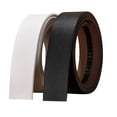 thumbnail image 3 of HLONK Men Genuine Leather Belt No Automatic Buckle Two-Layer Cowhide Retro Style Buckleless Design Waistband, 3 of 8