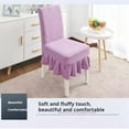 thumbnail image 4 of Waterproof Chair Covers, Stretch Chair Slipcover with Skirt, Plaid Chair Slipcover,Chair Covers for Hotel Household Table Stool, Light Grey, 4 of 7