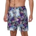 thumbnail image 2 of Uemuo Purple Marble Texture Pattern Mens Swim Trunks Quick Dry Board Shorts with Mesh Lining, Stretch Beach Shorts Quick Dry No-Chafing Board Shorts-Large, 2 of 9