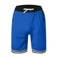 thumbnail image 5 of Caqnni Men's Quick-Dry Active Athletic Shorts Basketball Running Gym Workout with Two Side Pockets Leisure Workout, Gym, Running Leisure Sports Short Casual,Basketball Shorts (XXL,Blue), 5 of 6