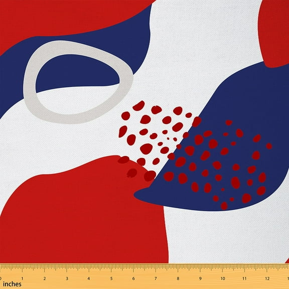 Feelyou Chic Minimalst Fabric by the Yard 1 Yard, Abstract Geometric Home Decor Fabric by the Yard, Mid Century Sewing Fabric, Super Cozy Room Decor