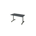 thumbnail image 4 of Regency Kobe 48 x 24 in. Mobile T-Base Training Seminar Table- Grey, 2 Knight Mesh Chairs, 4 of 6