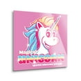 thumbnail image 2 of Magical Unicorn Sparkle Pink Unicorn 12 x 12 Glass Wall Hanging Sign, 2 of 4