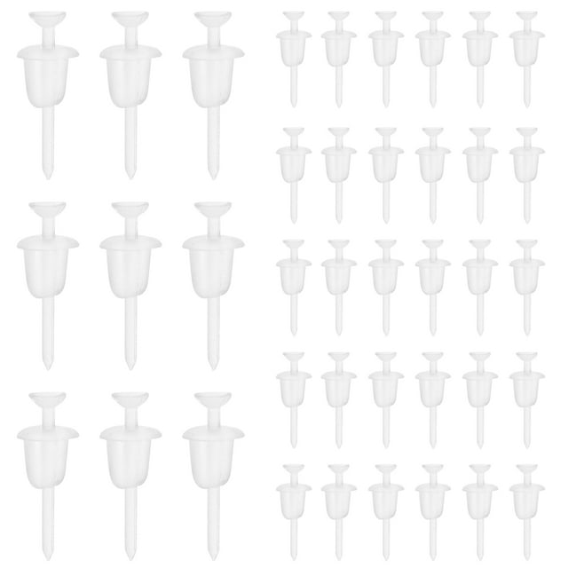 EeaseMX 100 piezas de cierres de plástico transparente para pendientes, cierres en blanco, cabezas diminutas, accesorios para bricolaje