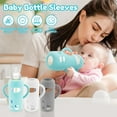 thumbnail image 2 of 3Pcs Baby Bottle Sleeves with Handle Insulated Glass Baby Bottle Sleeve Silicone Baby Bottle Cover Compatible with Dr. Brown's Glass Bottles 250ml for Home Baby Bottles, 2 of 10