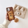 thumbnail image 3 of Phone Case for iPhone 14 Case Cute iPhone Case Teddy Bear Cartoon Phone Case with Keychain Creative iPhone Case Soft Silicone Bumper Shockproof Cover Protective Case for Women Girls, 3 of 14