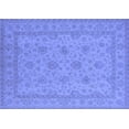thumbnail image 1 of Ahgly Company Machine Washable Indoor Rectangle Oriental Blue Industrial Area Rugs, 5' x 7', 1 of 4