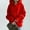 Red, variant on Babysbule Winter Jackets for Women Women's Solid Color Hoodie Zipper Long Sleeve Sweatshirts Long Coat Tops With Pockets