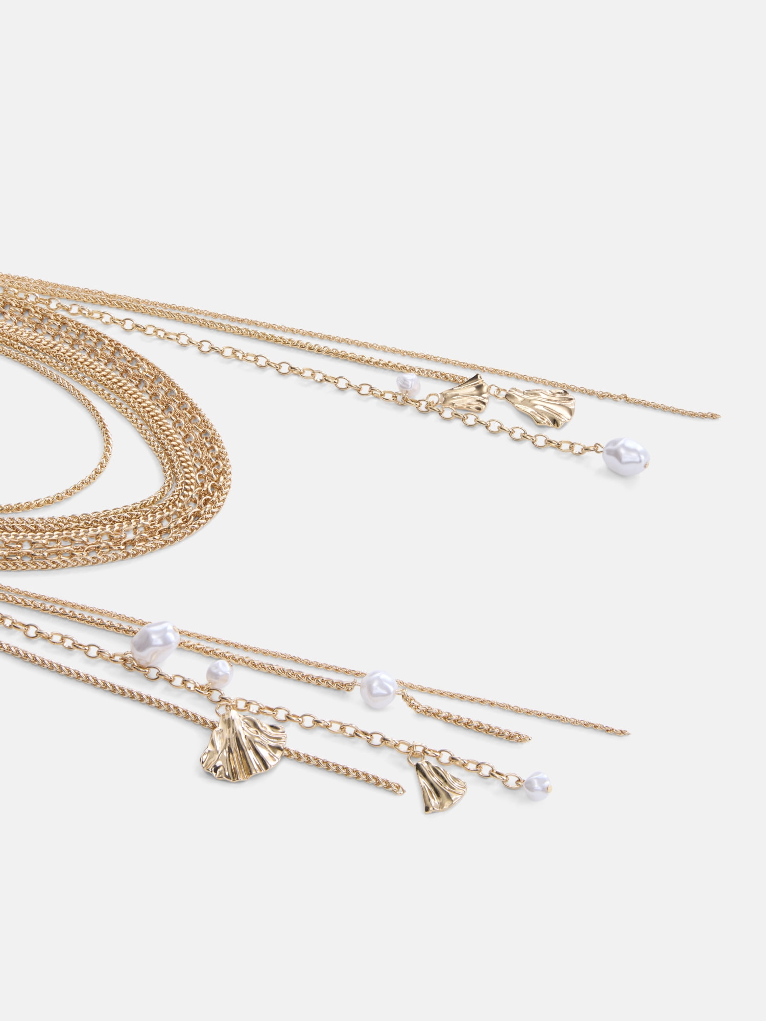 Scoop Multi-Strand Layered Necklace, Gold-Tone