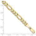 thumbnail image 2 of 10k Yellow Gold Bracelet Chain Styles Figaro 6.25 mm 7 in Semi-Solid, 2 of 3