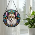 thumbnail image 4 of 89Bloom Papillon Dog Suncatcher, Stained Glass Papillon Suncatcher, Papillon Glass Suncatchers for Windows Stained Glass, 4 of 7