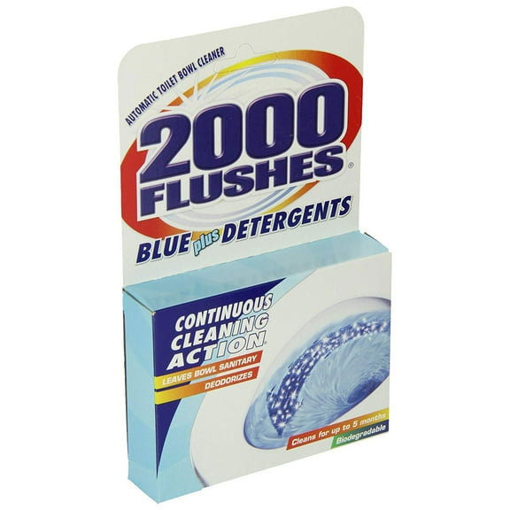 WD-40 2000 Flushes Automatic Toilet Bowl Cleaner - Powder - 3.50 oz (0.22 lb) - 1 Each - Blue