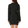 thumbnail image 3 of INSPIRE CHIC 2 Piece Suit for Women's Stretch Sweater Short Jacket and Skirt Casual Sets XS Black, 3 of 6