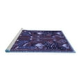 thumbnail image 2 of Ahgly Company Machine Washable Indoor Square Persian Blue Traditional Area Rugs, 4' Square, 2 of 4