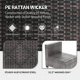 thumbnail image 5 of GAOMON 7 Pieces Outdoor Patio Furniture Set, Wicker Sectional Sofa Set Rattan Modular Patio Conversation Sets with Cushions Couch Set & Coffee Table for Outside, Garden, Balcony, Porch, 5 of 8
